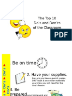 The Top 10 Do's and Don'ts of The Classroom