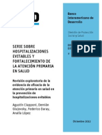 Serie Sobre Hospitalizaciones Evitables y Fortalecimiento de La Atencion Primaria en Salud- Revision