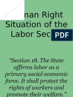 Human Right Situation of the Labor Sector