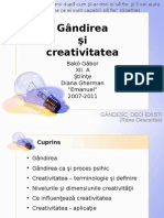 Gandirea Si Creativitatea