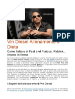 Vin Diesel Allenamento e Dieta