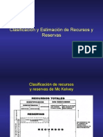 Clasificación y Estimación de Recursos y Reservas