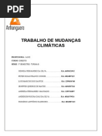 MUDANÇAS CLIMÁTICAS