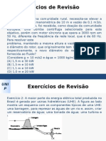 Bombas Centrífugas: Exercícios de Revisão