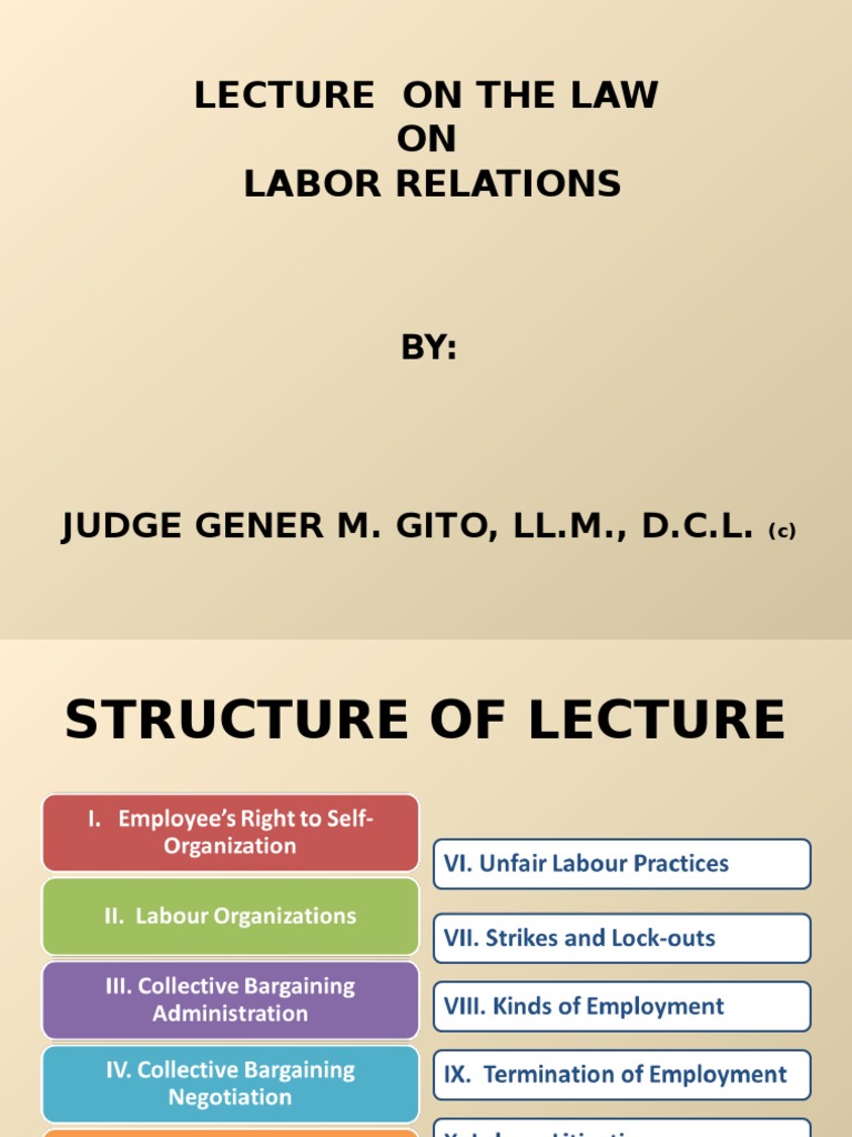 Labor Relations Law Overview | PDF | Trade Union | Collective Bargaining