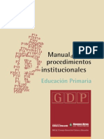 Manual de procedimiento escuela  Primaria