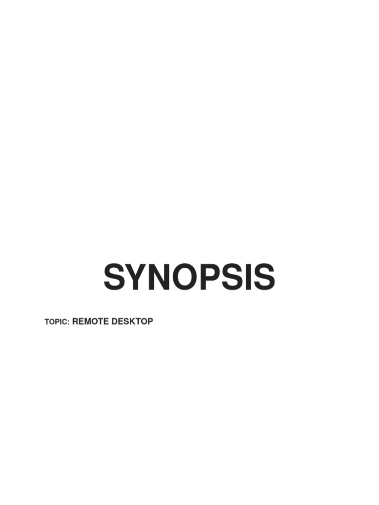 Remote Desktop Monitoring System Overview | PDF | Remote Desktop ...