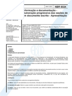 NBR 6024 - Informação e Documentação - Numeração Progressiva Das Seções de Um Documento Escrito - Apresentação (1)