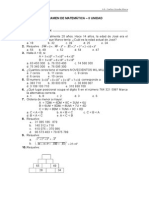 Examen de Matematica