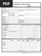 CS Form 212 personal data sheet