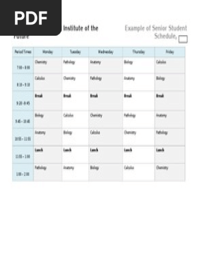 primary student schedule