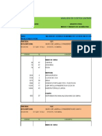 Análisis de costos unitarios de albañilería