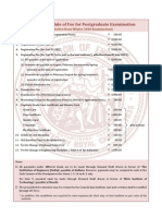 Revised Schedule of Fee for Pg