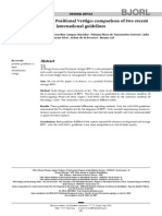 Bjorl: Benign Paroxysmal Positional Vertigo: Comparison of Two Recent International Guidelines