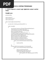 Java Swing Programs