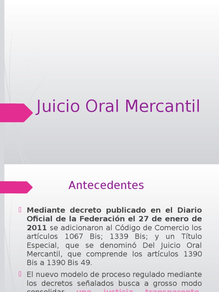 DPCM Presentacion Juicio Oral Mercantil Sentencia (Ley) Demanda judicial