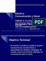 Rincón-Morales, J - Electiva Comunicación y Salud - Unidad IV - Estrategias de Comunicación