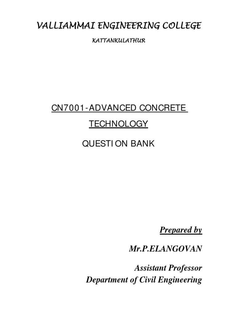 CN7001-Advanced Concrete Technology | PDF | Construction Aggregate ...