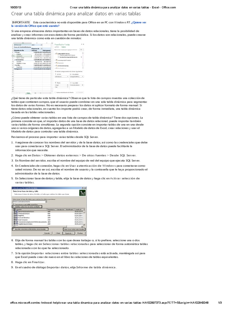 Crear Una Tabla Dinámica para Analizar Datos en Varias Tablas Excel