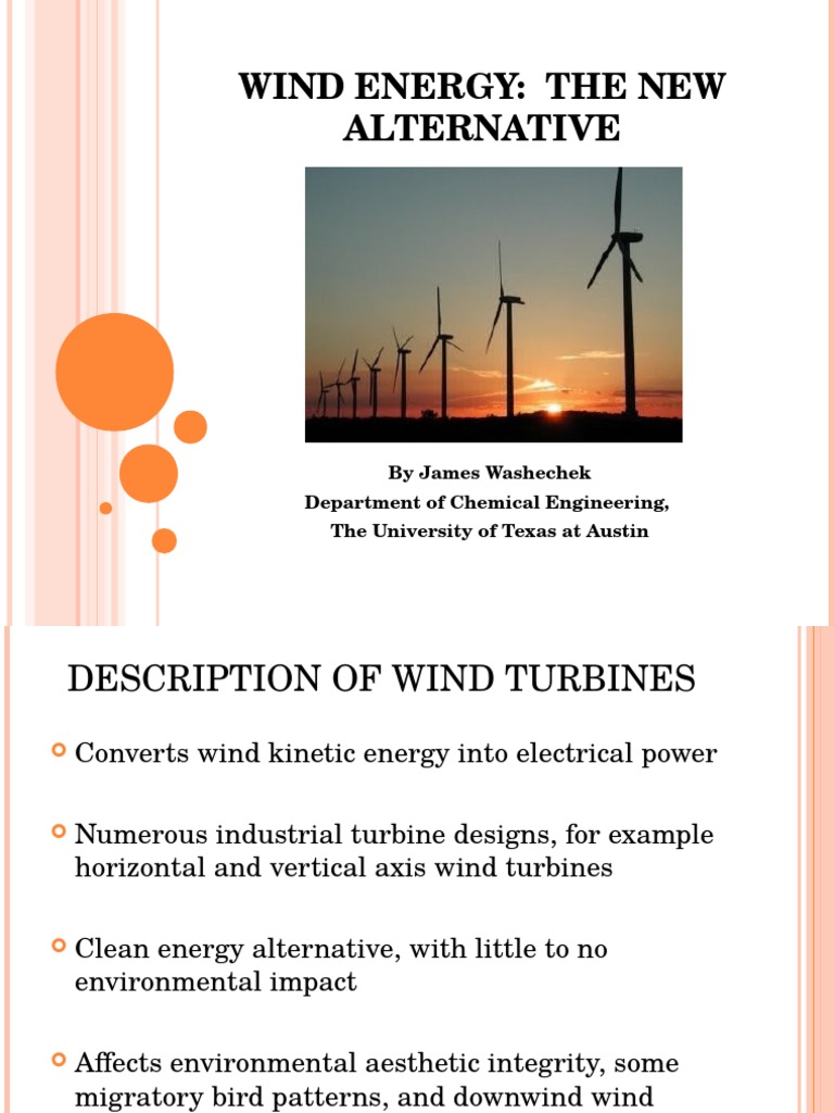 Overview of Wind Energy Technologies | PDF | Wind Turbine | Wind Power