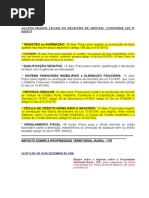 Alguns Prazos Legais Do Registro de Imóveis