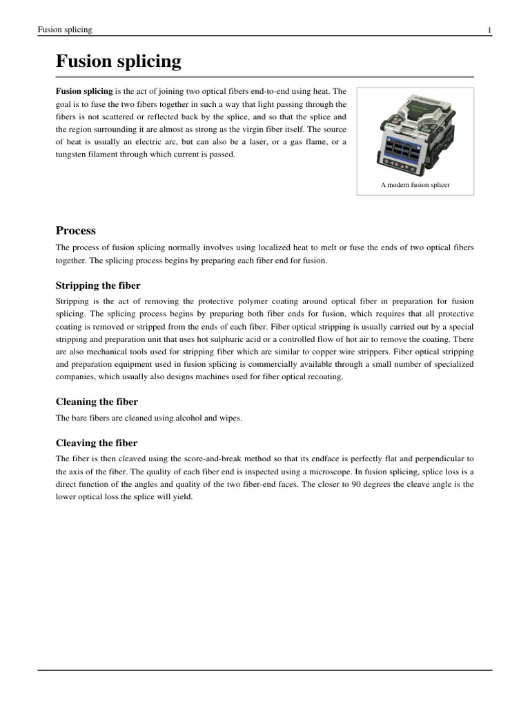 Fusion splicing.pdf Optical Fiber Infrastructure