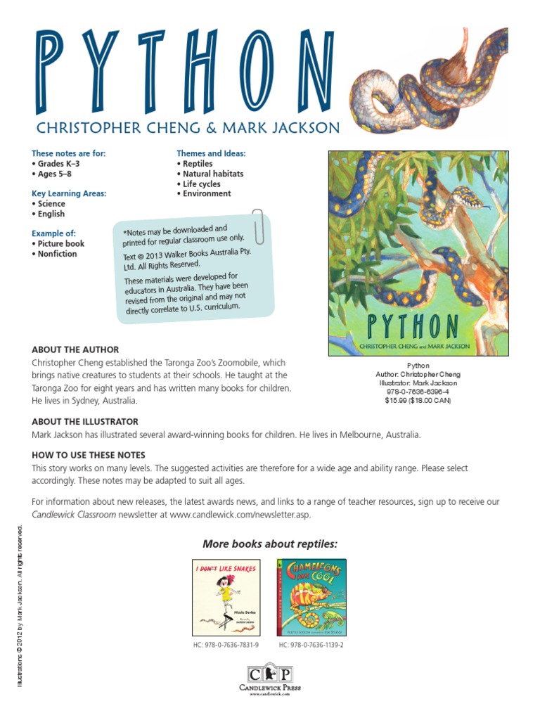 Python Teachers' Guide | Children's Literature | Narrative