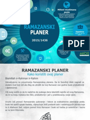 Ramazanski Planer Final | PDF