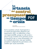 Dossier Importancia Del Control Presupuestario en Tiempo de Crisis y Ejemplo Practico