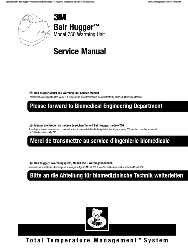 Bair Hugger Model 750 Service Manual English | Calibration | Ac Power