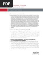 Complete Urinalysis Faq