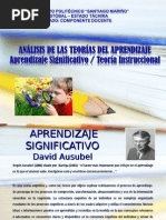 ANÁLISIS de LAS TEORÍAS DEL APRENDIZAJE Aprendizaje Significativo Vrs Aprendizaje Instruccional
