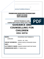 Guidance and Counselling For Children: EDU 3073i