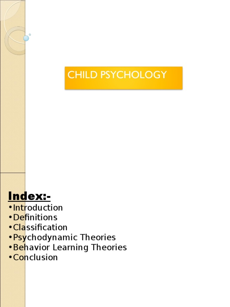 Child Psychology | PDF | Id | Classical Conditioning