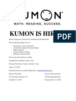 Kumon Hiring