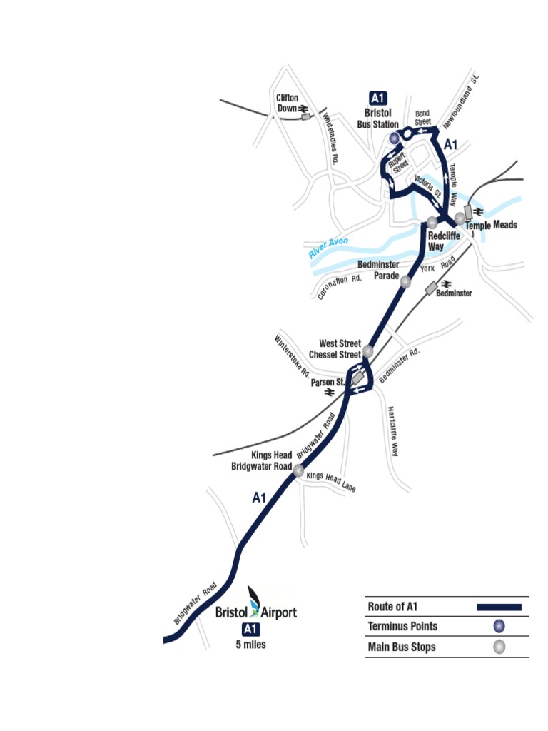 A1 Bristol Airport Map PDF