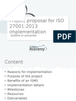 Project Proposal For ISO27001 Implementation 27001academy en