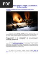 Clínicas Estéticas Deben Cumplir Con El Estatuto Del Consumidor