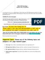 Imsc 500 Suggested Topics and Guidelines