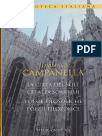 Cetatea Soarelui. Poezii Filosofice de Tommaso Campanella