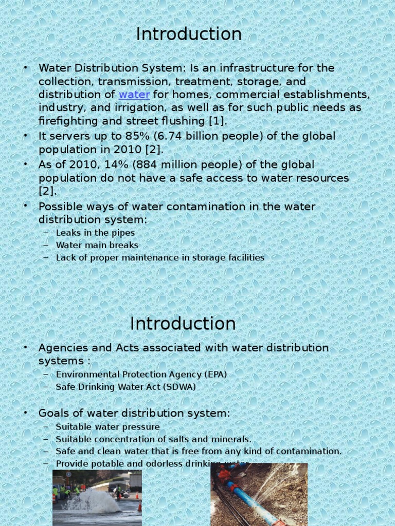 Water Distribution System Overview | PDF