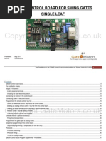 Q60AR Control Board - Single Swing Gates PDF