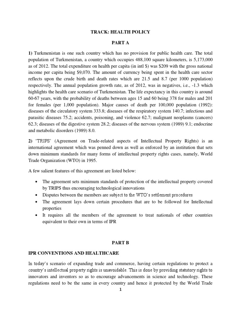 Health Policy | PDF | Patent | Pharmaceutical Drug