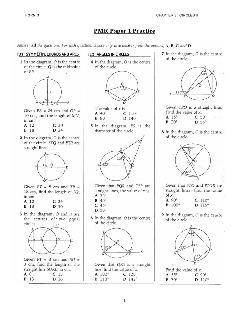 Circles II (PMR Practice)