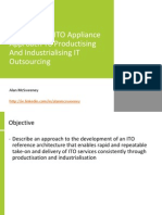 Notes on an ITO Appliance Approach to Productising and Industrialising IT Outsourcing