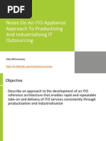 Notes on an ITO Appliance Approach to Productising and Industrialising IT Outsourcing