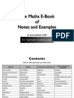 The Maths E-Book of Notes and Examples
