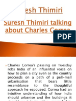 Suresh Thimiri Talking About Charles Correa