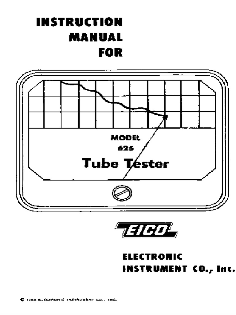 EICO 625 Complete Tube Tester Manual With 1978 Tube Test Data - Foto 12