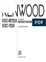 KENWOOD CAR AUDIO KDC-7024 - M7024 - Instruction - Manual PDF